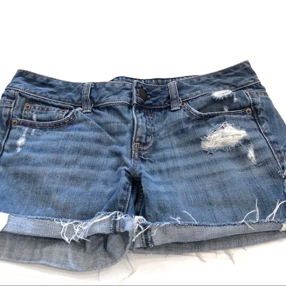 AMERICAN EAGLE Distressed Jean Shorts - Picture 2 of 6